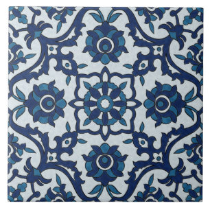 Blaues portugiesisches Azulejos Floral Tile-Muster Fliese
