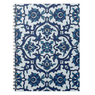 Blaues portugiesisches Azulejos-Muster Notizblock