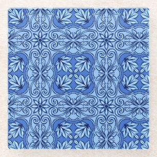 Blaues portugiesisches Tile-Glass-Untersetzer Glasuntersetzer