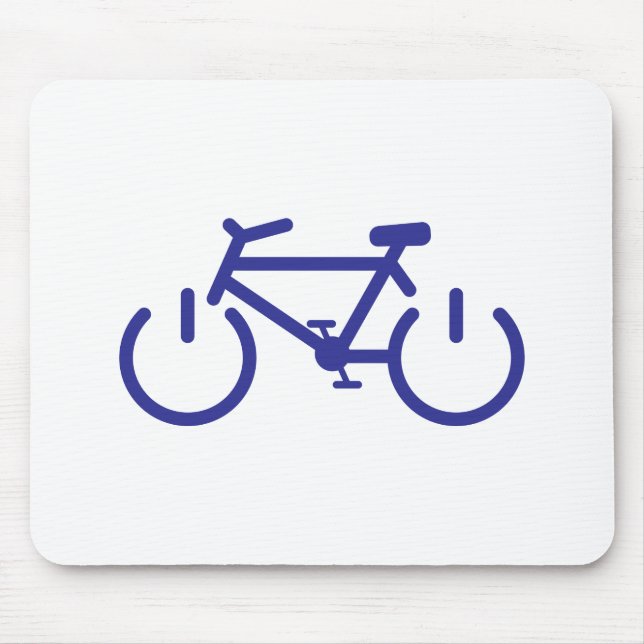 Blaues Power-Fahrrad Mousepad (Vorne)