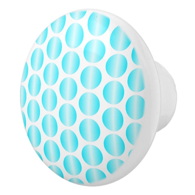 Blaues Punkte-Design Keramikknauf (Rechts)