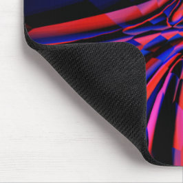 Blaues Quadrat-Design, ausgerichtet auf gekröntes  Mousepad