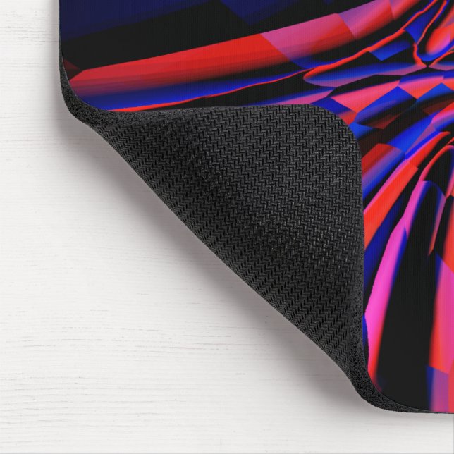 Blaues Quadrat-Design, ausgerichtet auf gekröntes  Mousepad (Ecke)