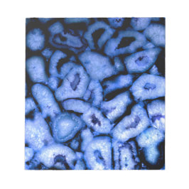 Blaues Quarz Agate, blaue Geoden, abstraktes Muste Notizblock