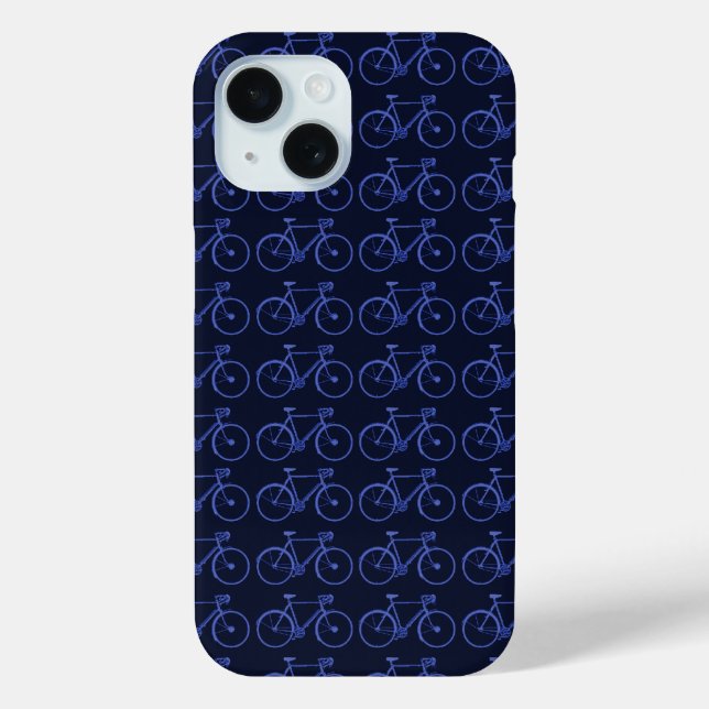 Blaues Radmuster Case-Mate iPhone Hülle (Rückseite)