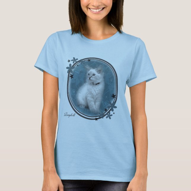 blaues ragdoll Kätzchent-shirt T-Shirt (Vorderseite)