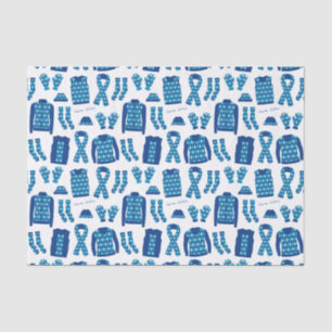 Blaues Rauten-Muster-Einzelteil-Seidenpapier Seidenpapier