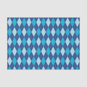 Blaues Rauten-Muster-Seidenpapier Seidenpapier