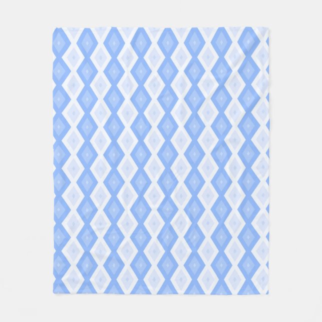 Blaues Rautenmuster Fleecedecke (Vorderseite)