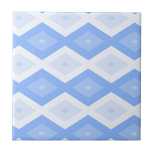 Blaues Rautenmuster Fliese