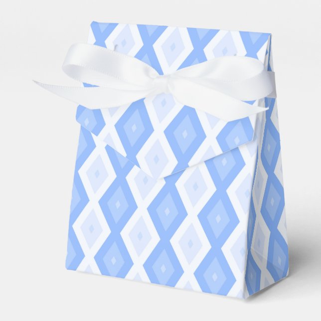 Blaues Rautenmuster Geschenkschachtel (Vorderseite)