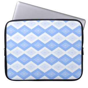 Blaues Rautenmuster Laptopschutzhülle