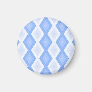 Blaues Rautenmuster Magnet