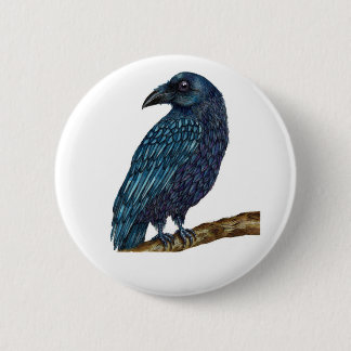 Blaues Raven-Abzeichen Button