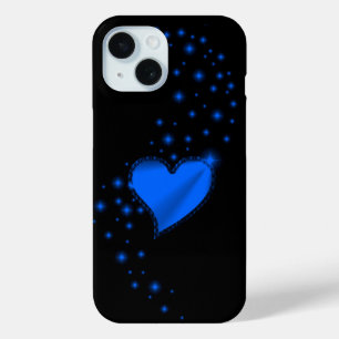 Blaues Regenbogenherz mit Sternen Case-Mate iPhone Hülle