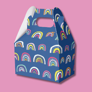 Blaues Regenbogenmuster Geschenkschachtel