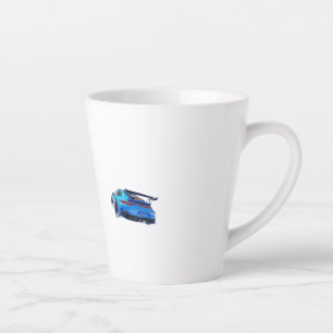 Blaues Rennwagen Milchtasse