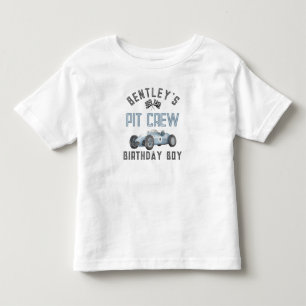 Blaues Rennwagen Zwei Schnelles Geburtstagsjunge-S Kleinkind T-shirt