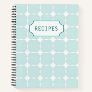 Blaues Rezept Notizbuch
