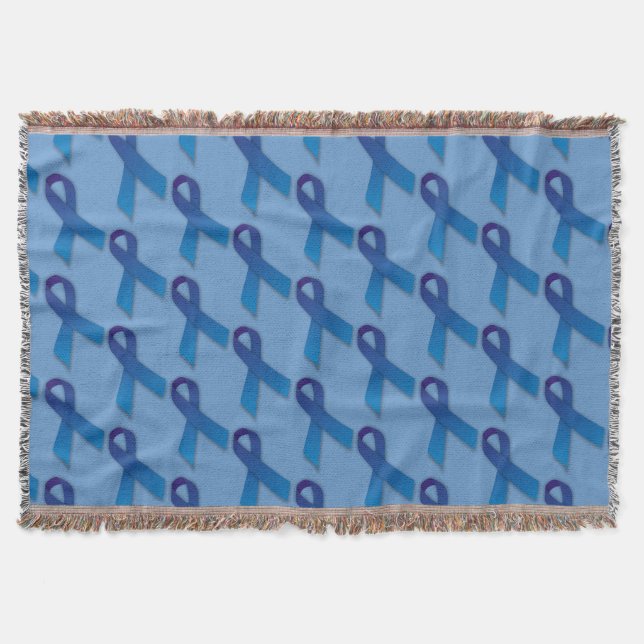 Blaues Ribbons-Muster Decke (Vorderseite)
