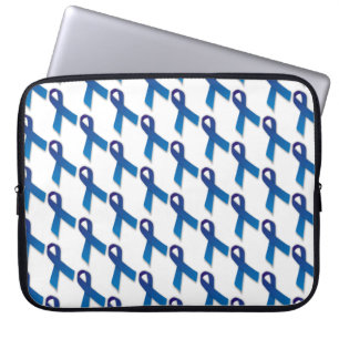 Blaues Ribbons-Muster Laptopschutzhülle