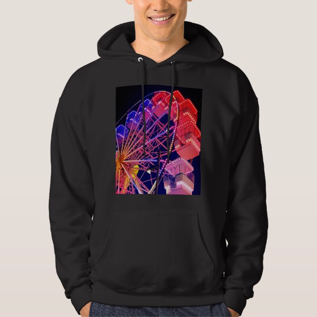 Blaues Riesenrad Hoodie (Vorderseite)