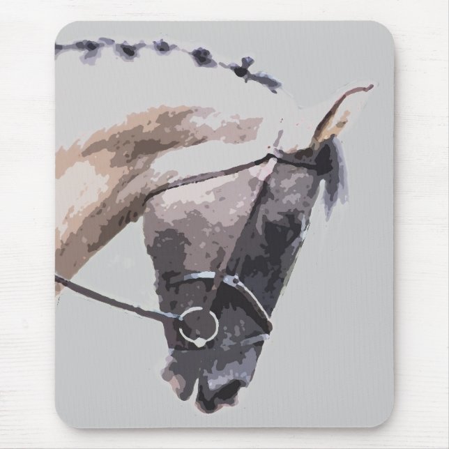 blaues roan Pintofarbenpferd Mousepad (Vorne)