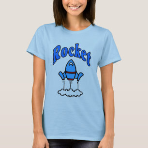 Blaues Rocket-Logo Shirt