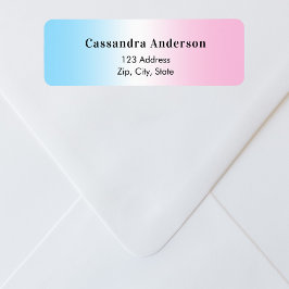 Blaues Rosa Geschlecht: Rücksendeadresse der Babyd