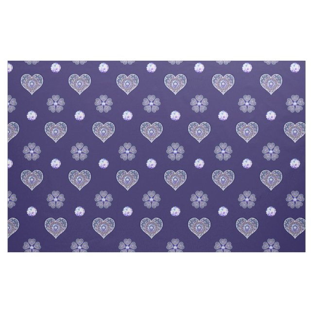 Blaues Rosass Stoff (Fat Quarter (45,7 x 55,9 cm))