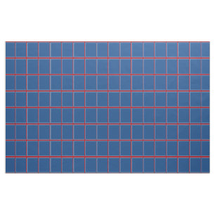 Blaues Rot-und Weiß-Fensterscheiben-Karo Stoff