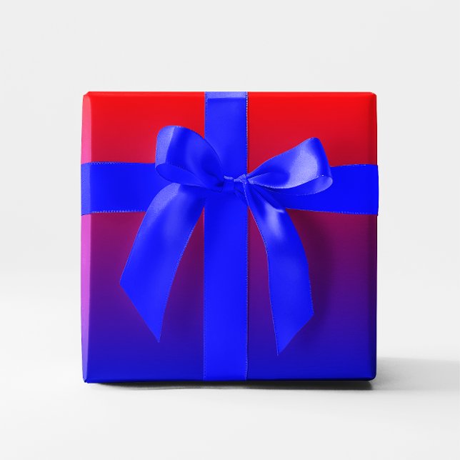 Blaues Rotes Gradient Geschenkpapier (Blue Red Gradient Wrapping Paper)