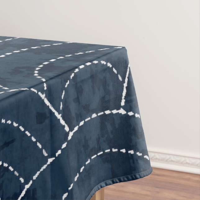 Blaues Sashiko Tischdecke (Beispiel)
