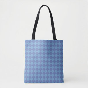 Blaues Schachbrett Diamond Muster Schultern