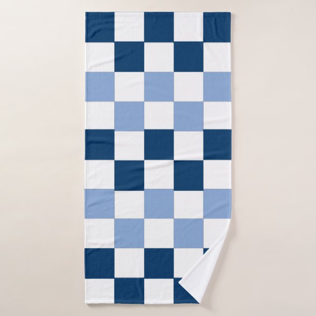 Blaues Schachtel Badehandtuch (Badehandtuch)