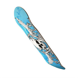 Blaues Schädel-Graffiti-Skateboard Skateboard