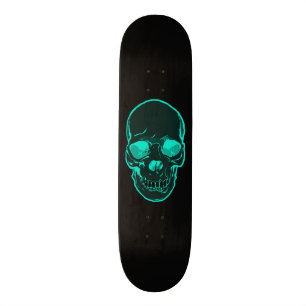 Blaues Schädel-Grafik-Skateboard für Jungen u. Skateboard