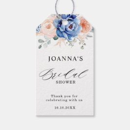 Blaues Schiefer Rosa Brautparty Geschenkanhänger