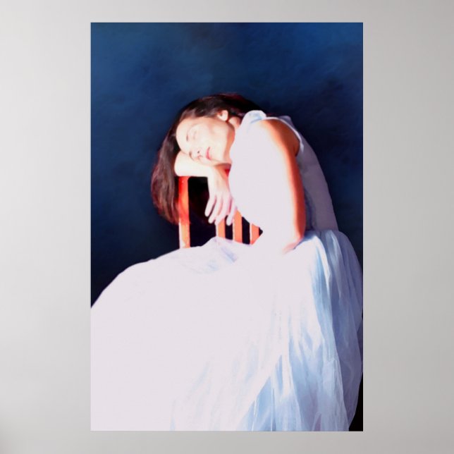 Blaues Schlafen Poster (Vorne)