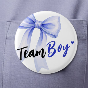 Blaues Schleifen-Team-Junge-Schleife Süße Babypart Button