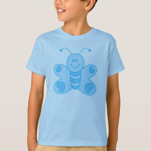 Blaues Schmetterlings-Shirt T-Shirt