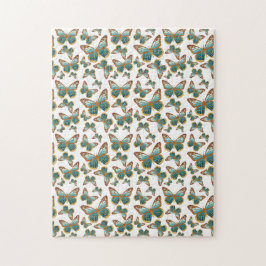 Blaues Schmetterlingsmuster Puzzle