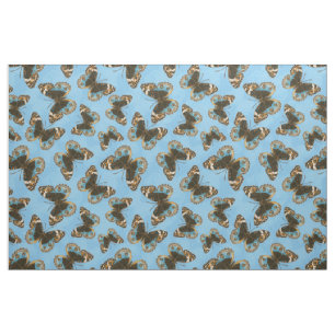 Blaues Schmetterlingsmuster Stoff