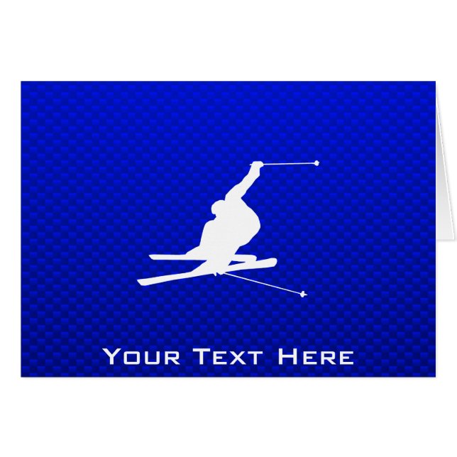 Blaues Schnee-Skifahren (Vorderseite (Horizontal))