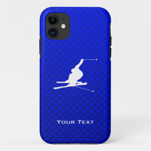 Blaues Schnee-Skifahren Case-Mate iPhone Hülle