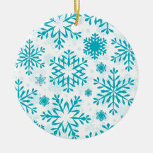 Blaues Schneeflocken-Muster Keramik-Weihnachtsbaum