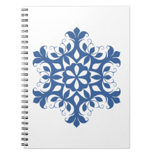 Blaues Schneeflocken Notizbuch Notizblock