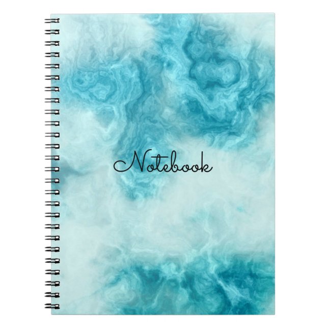 blaues schönes künstlerisches notizblock (Vorderseite)