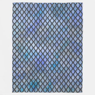 Blaues Schwarz-Drache-Skala-Decke Fleecedecke