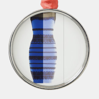 Blaues Schwarz-Kleiderweiß u. Goldaufgeteilter Silbernes Ornament